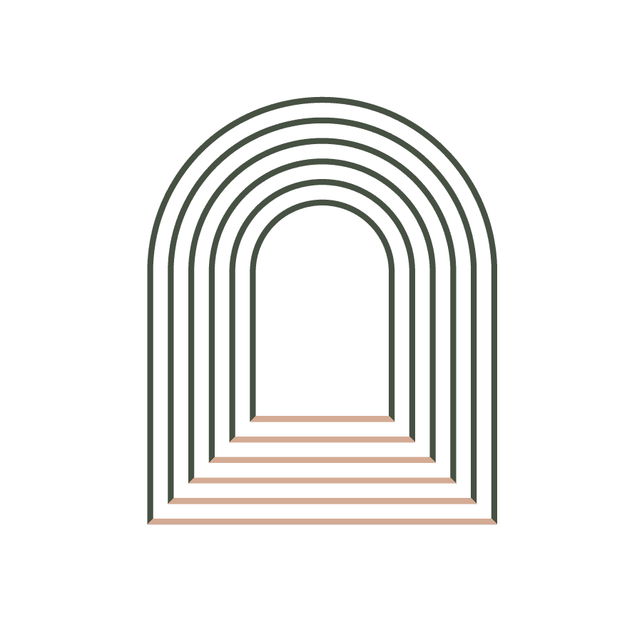 The Listening Room arch mark: nested arches with an opening at the base